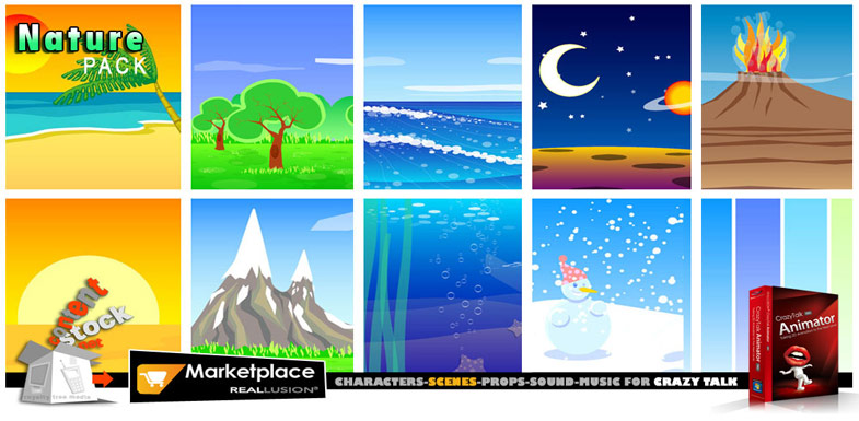 Nature Pack  9 scenes!
