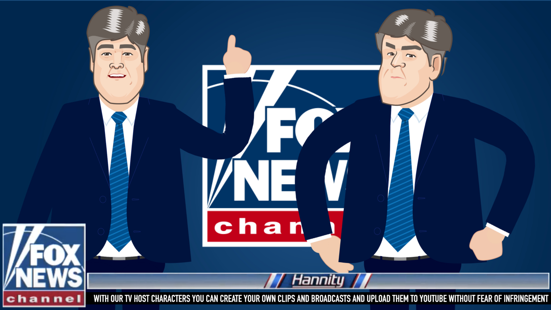 Sean Hannity (Front & Side) - Cartoon Animator/Actor - Reallusion