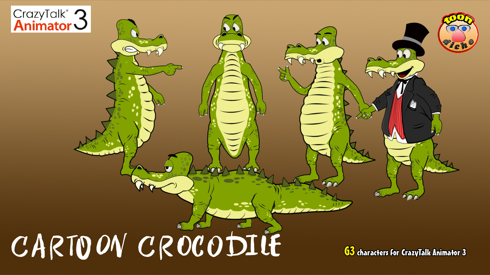 Cartoon crocodile