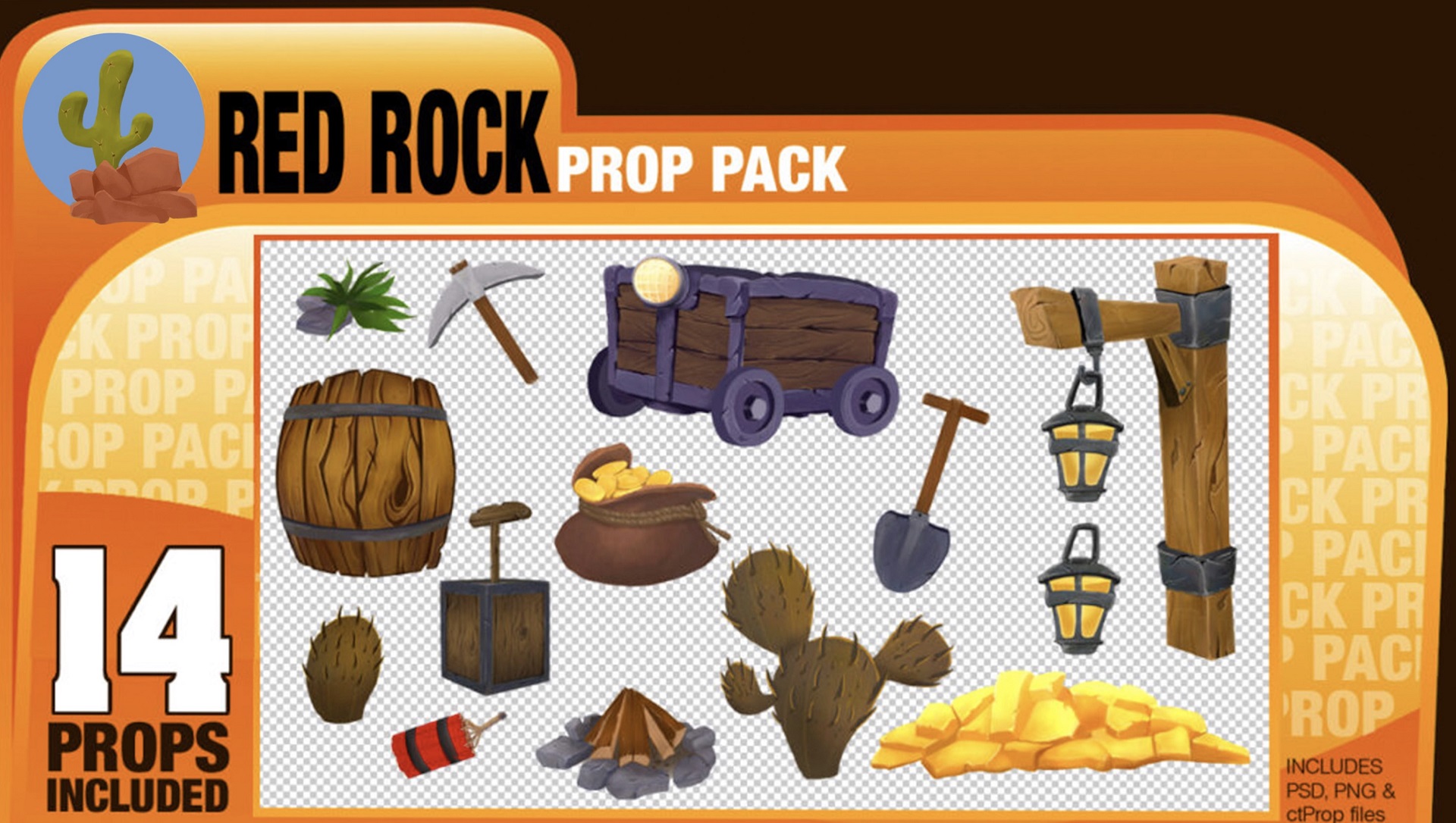 Red rock props
