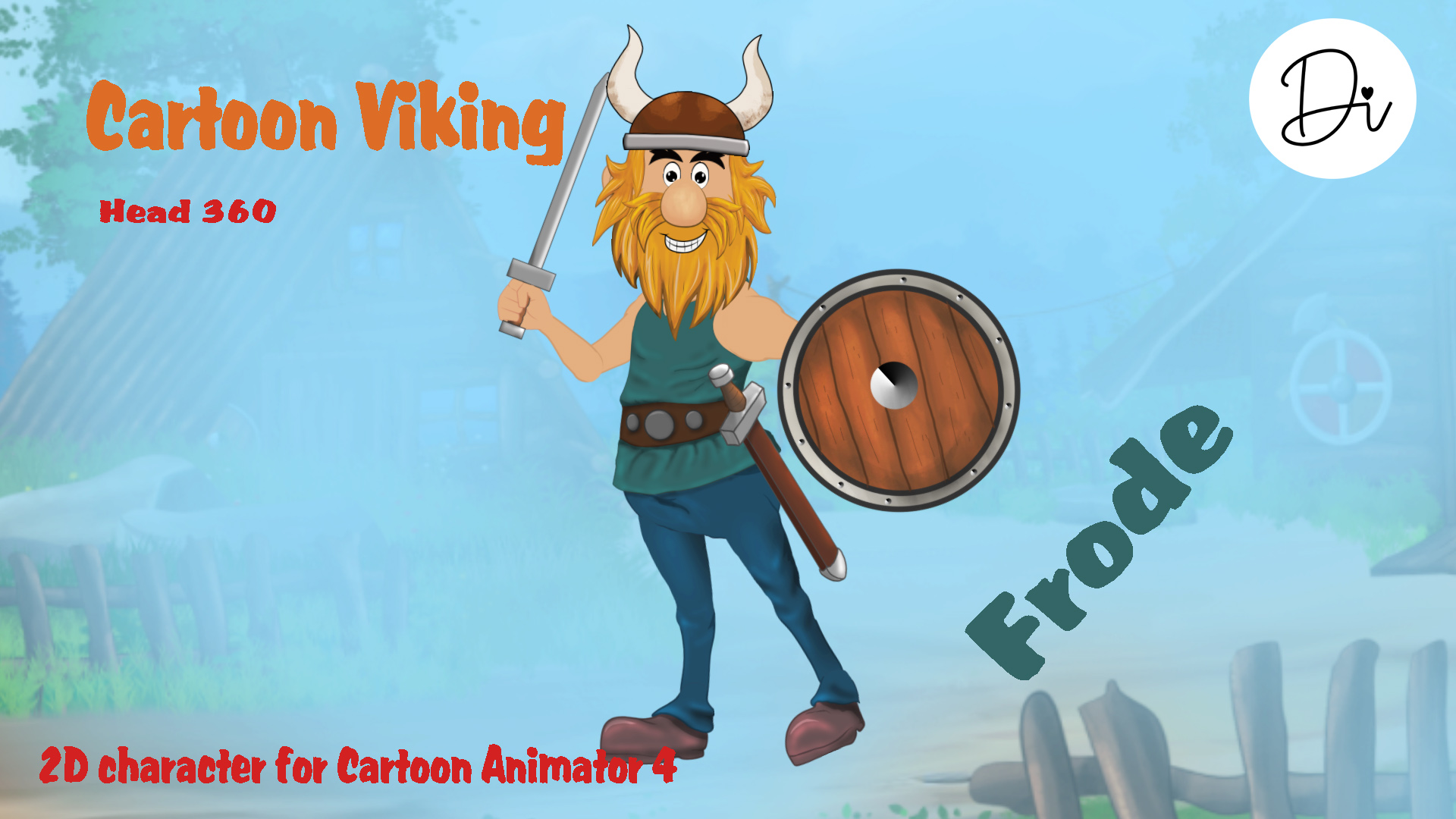 Cartoon Viking - Frode