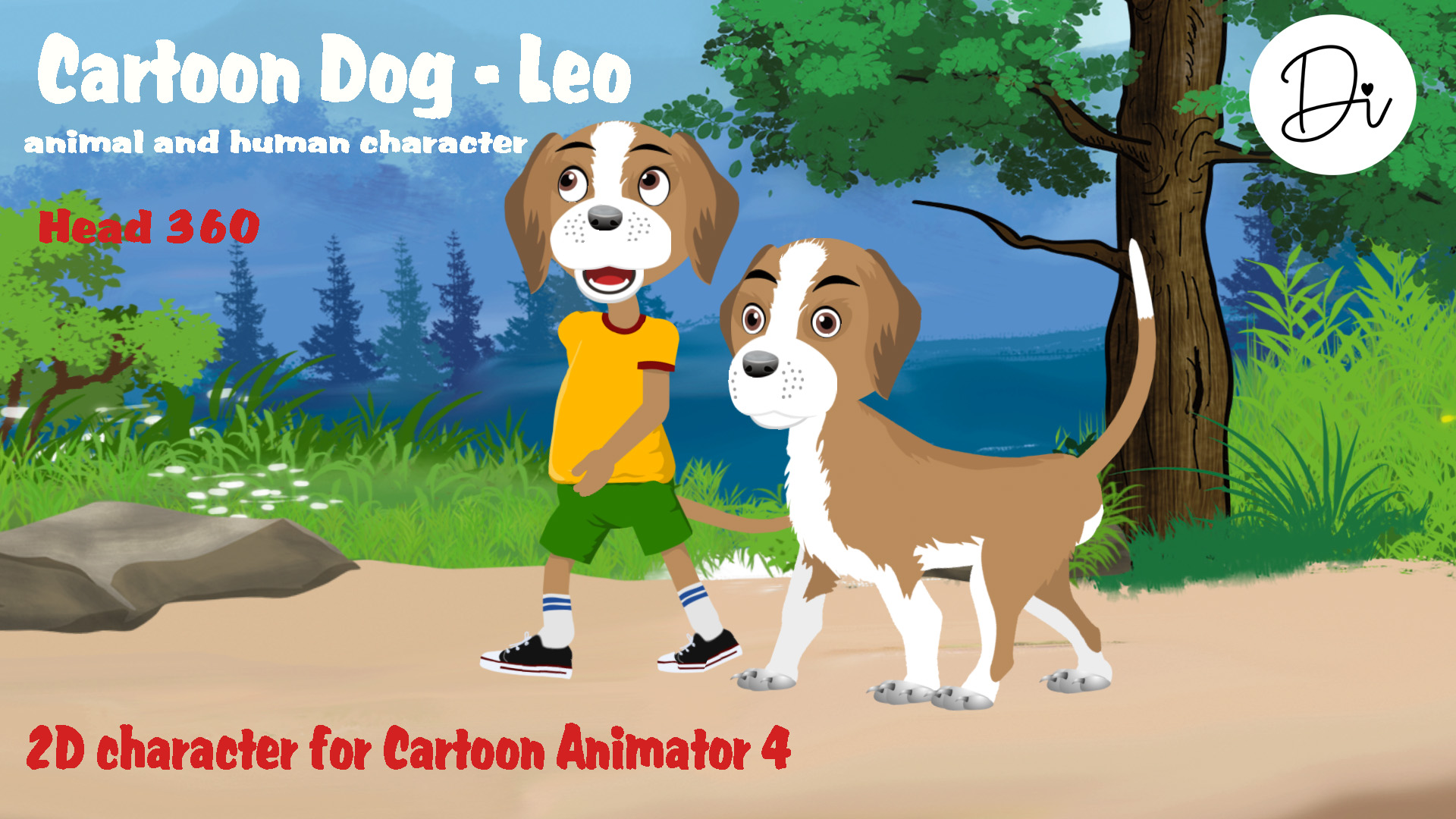 Cartoon dog LEO