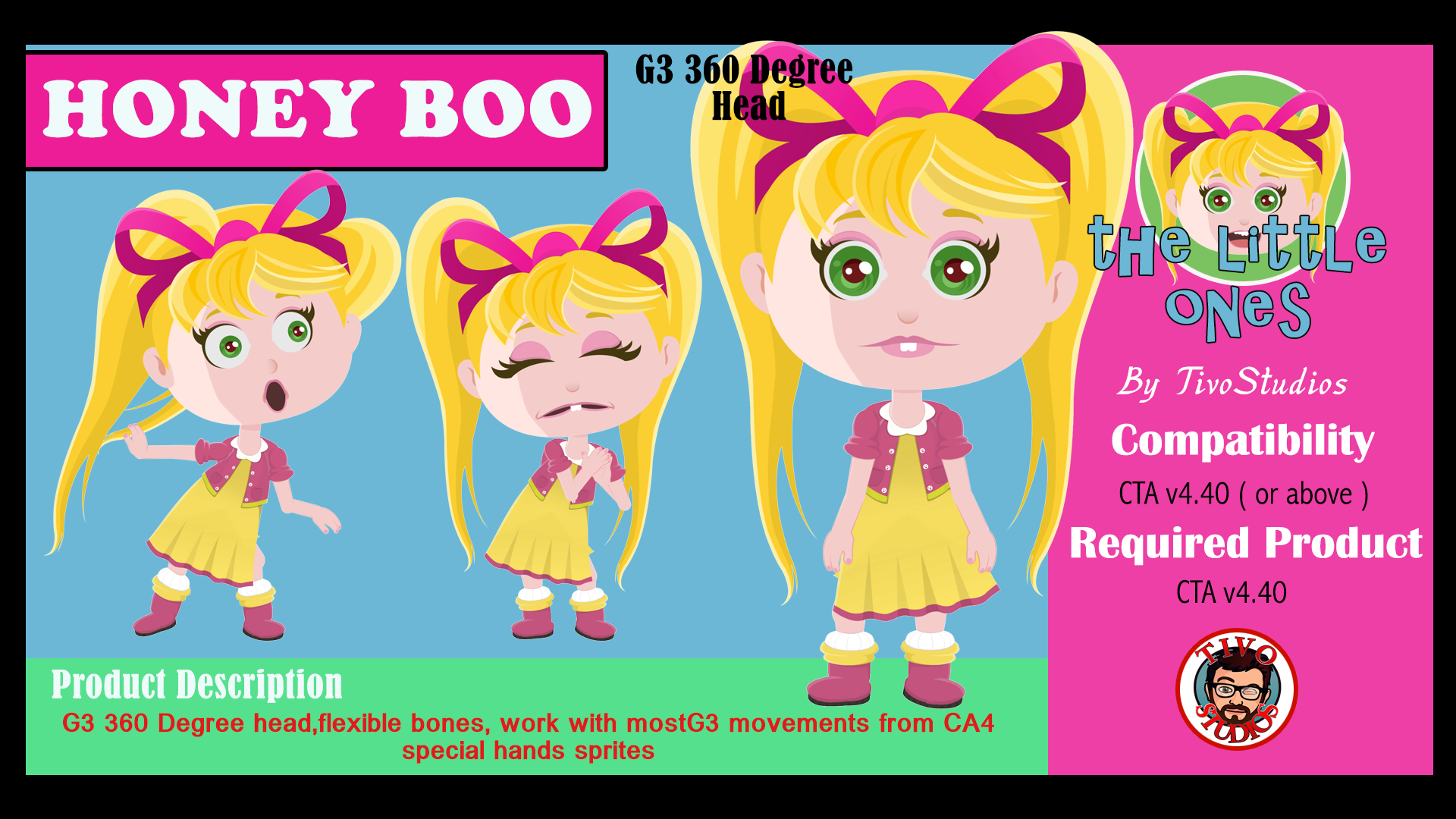 Honey Boo Cartoon Animator/Actor Reallusion Content Store