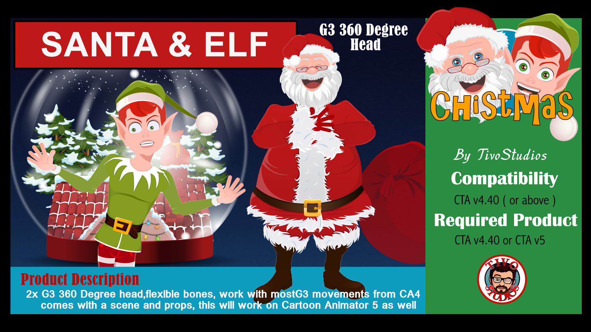 Santa Claus & Elf