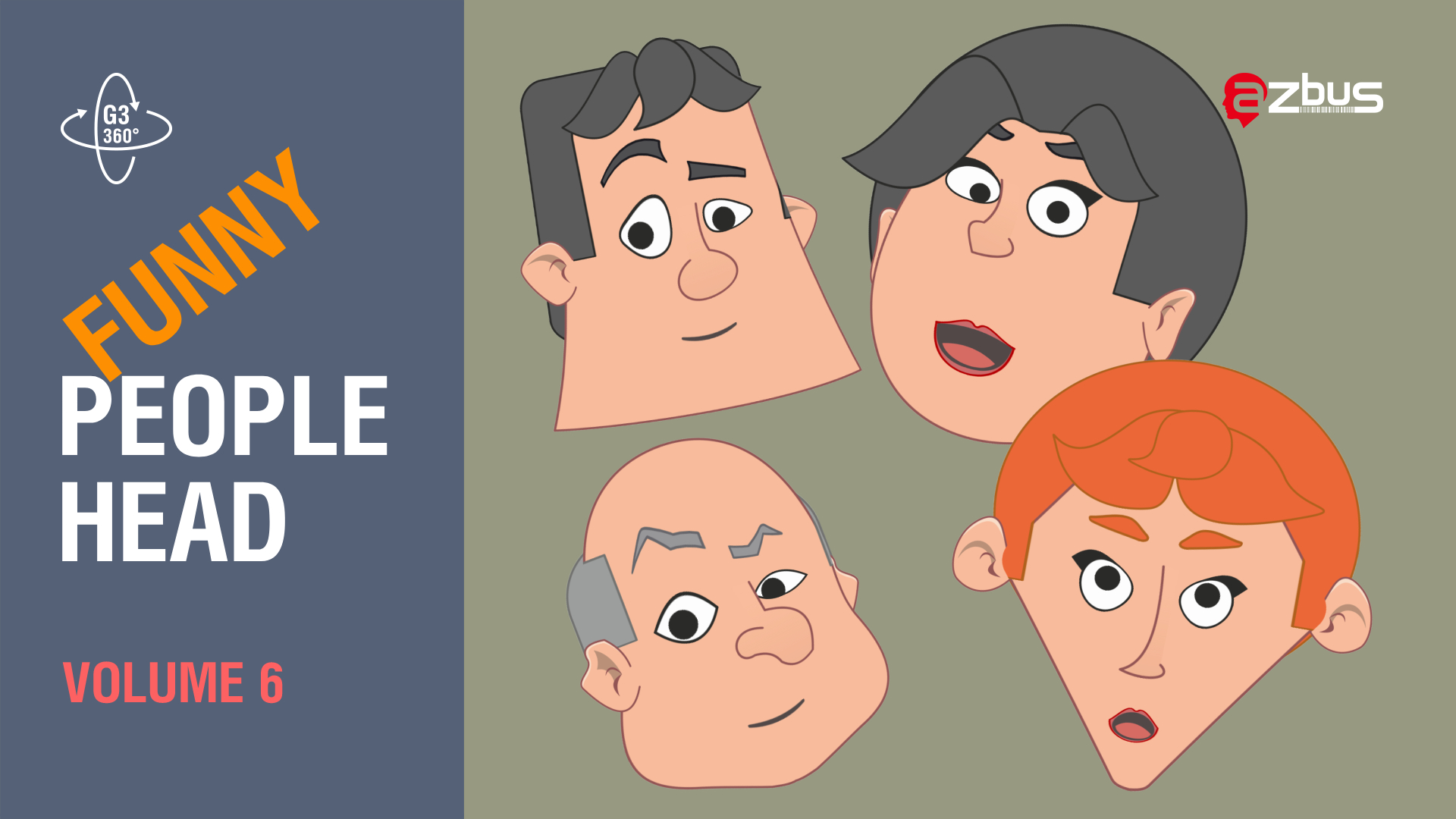 Funny people head. Volume 6