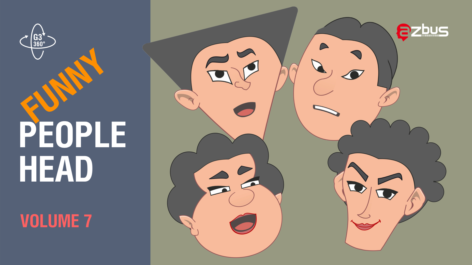 Funny people head. Volume 7