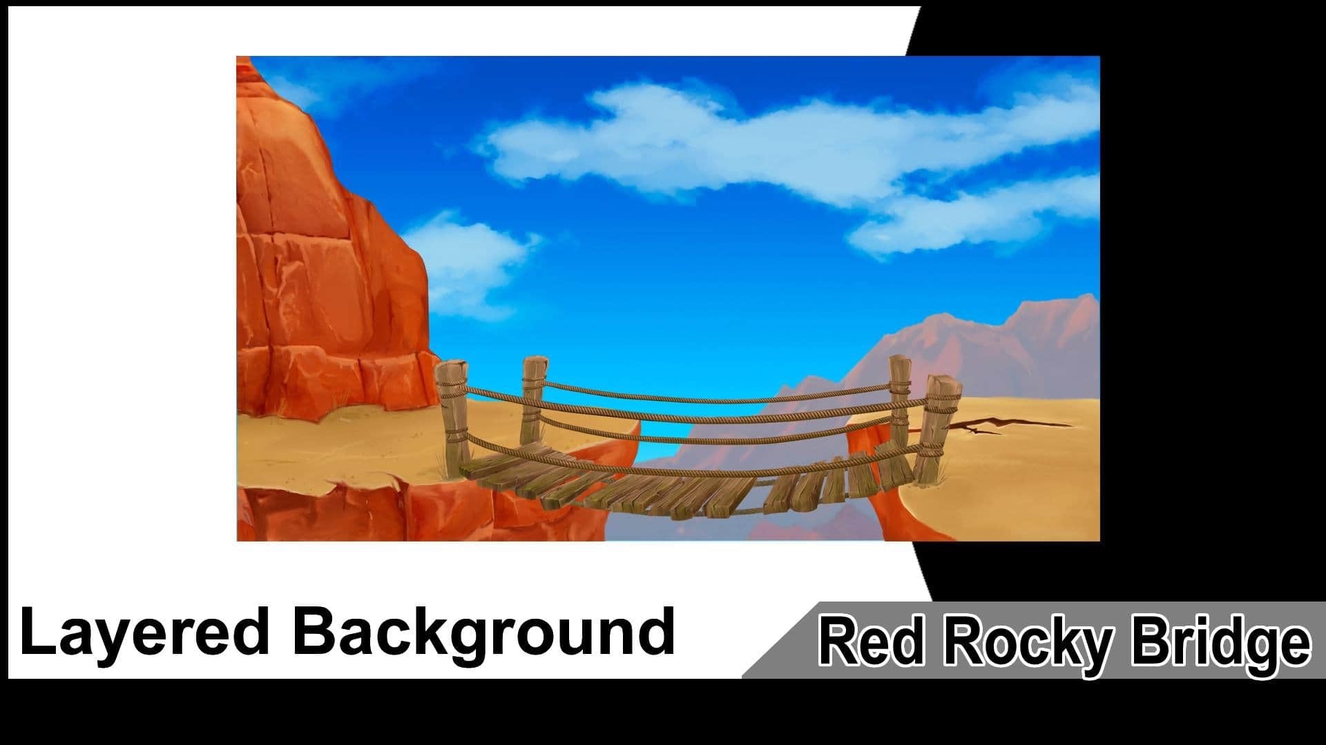 Red rocky bridge