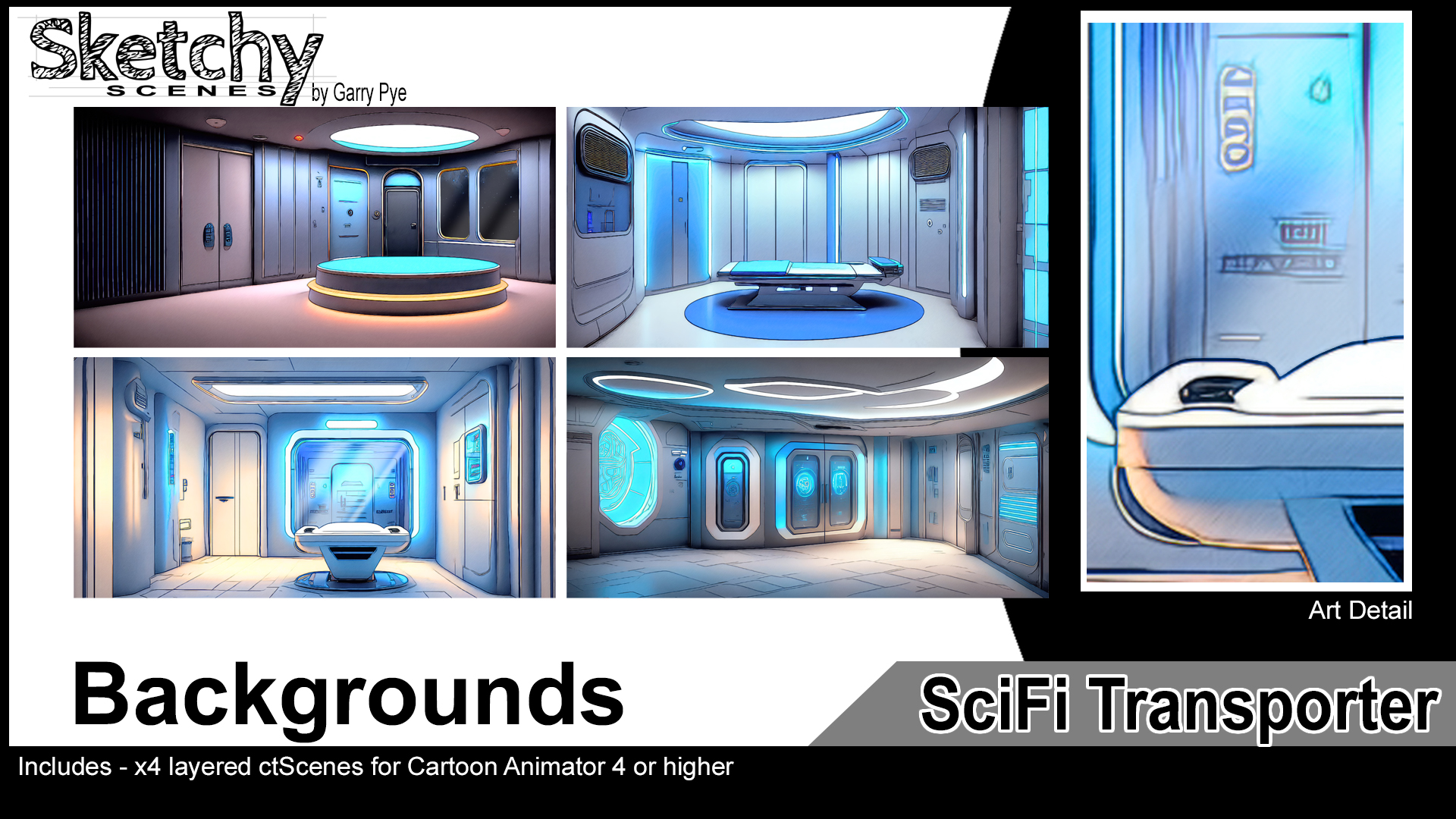 Sketchy Scenes - SciFi Transporter