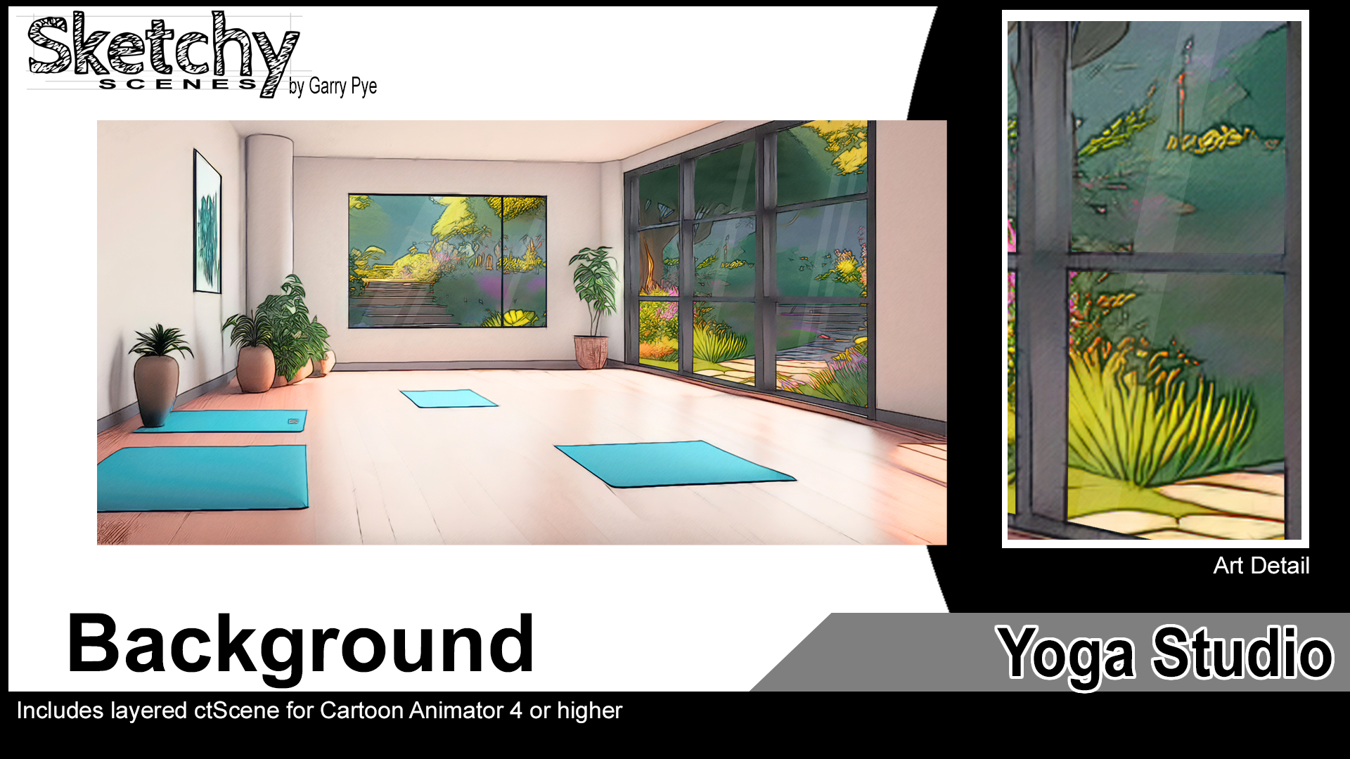 Sketchy Scenes - Yoga Studio