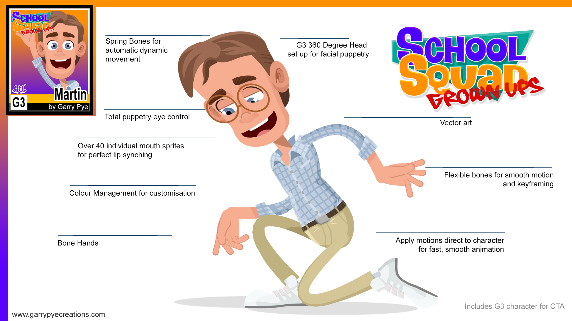 School Squad Grown Ups - Martin - Cartoon Animator/Actor - Reallusion ...