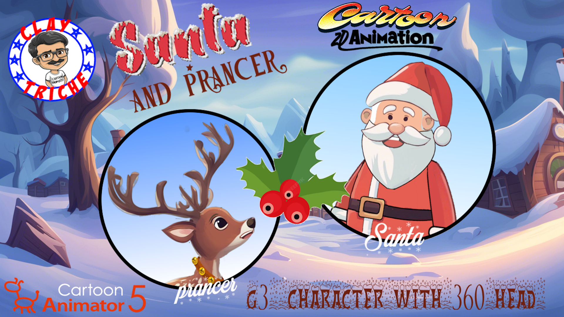 Santa & Prancer