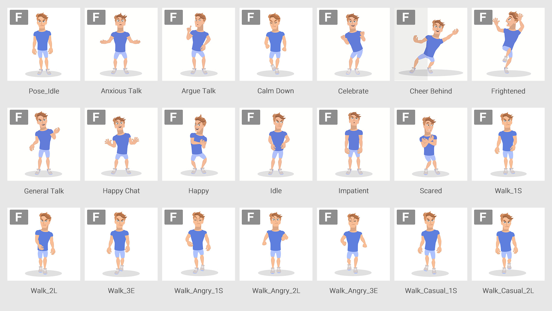 2D Act and Move for Male - Cartoon Animator/Animation - Reallusion ...