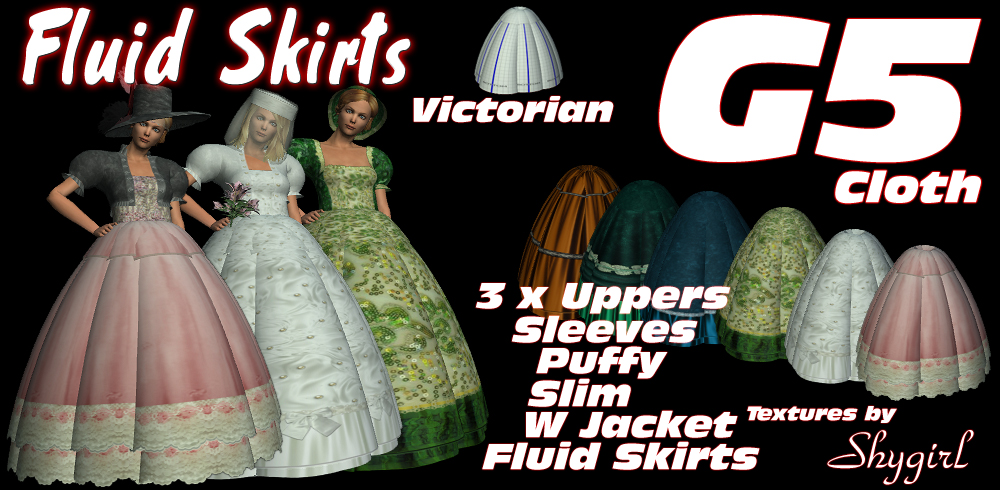 G5 Cloth Fluid Skirts Victorian Elegance Dress