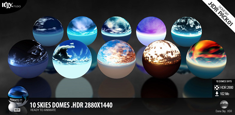 10 Skies Domes HDR - Pack01
