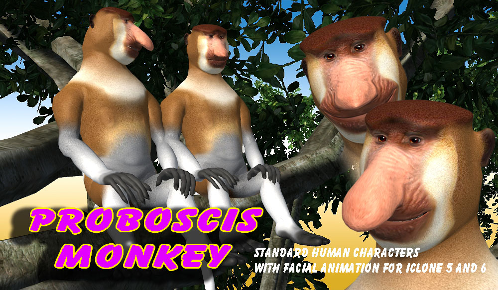 Toon Proboscis Monkey