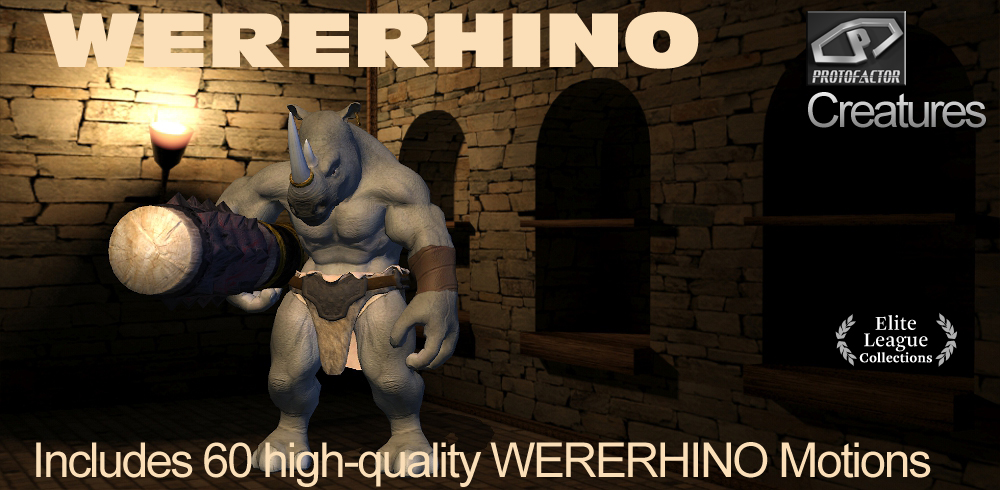 WERERHINO Animated Fantasy Character Creature Monster