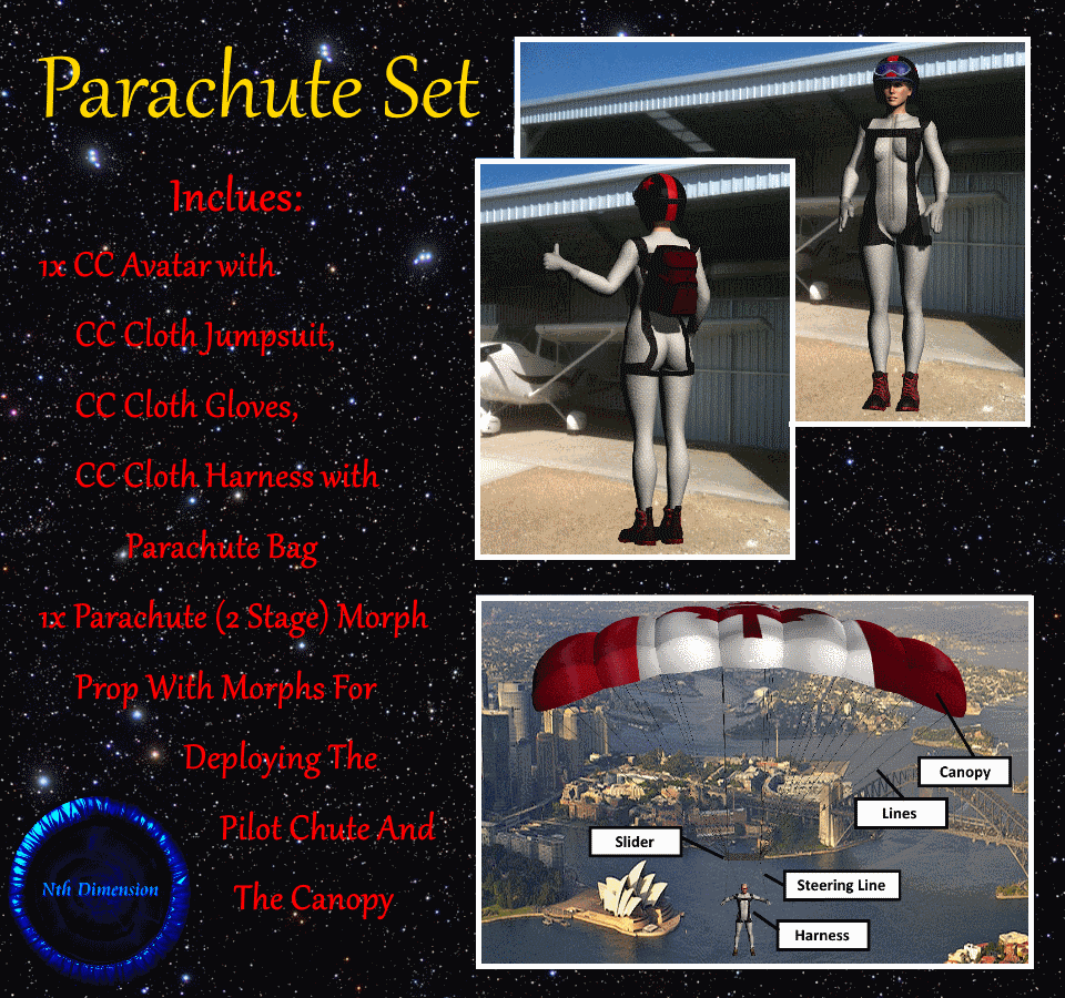 Parachute / Skydiving Set