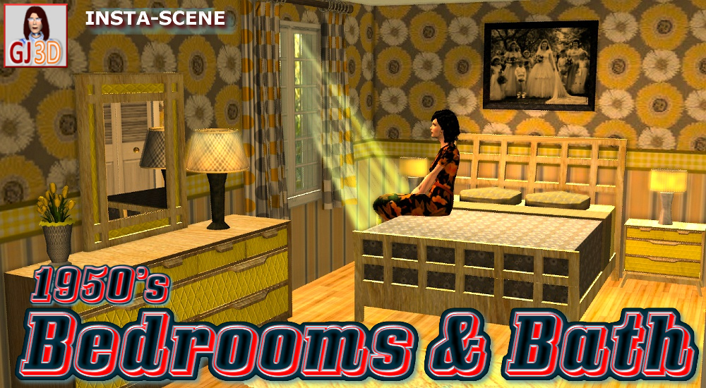 1950's Bedrooms & Bath Insta-Scene