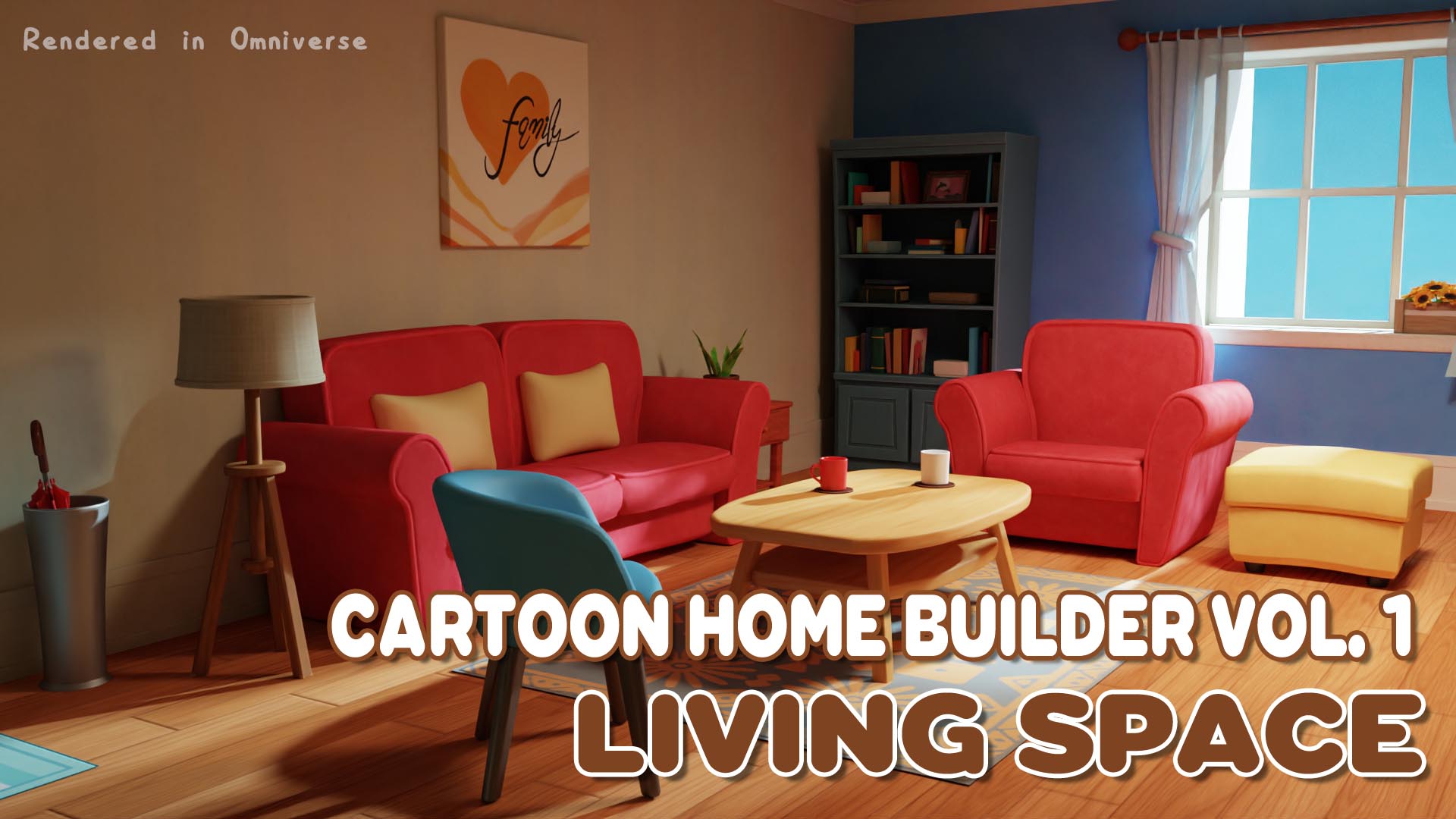 Cartoon Home Builder Vol.1 Living Space iClone/Scenes & Props
