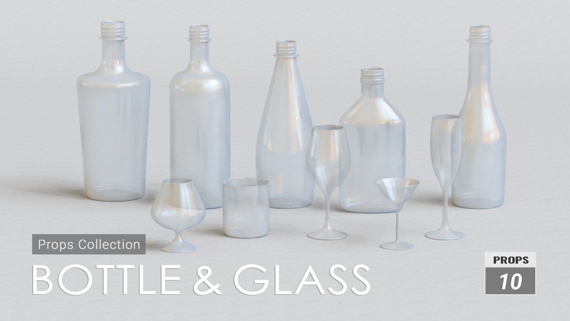 Props Collection - Bottle & Glass