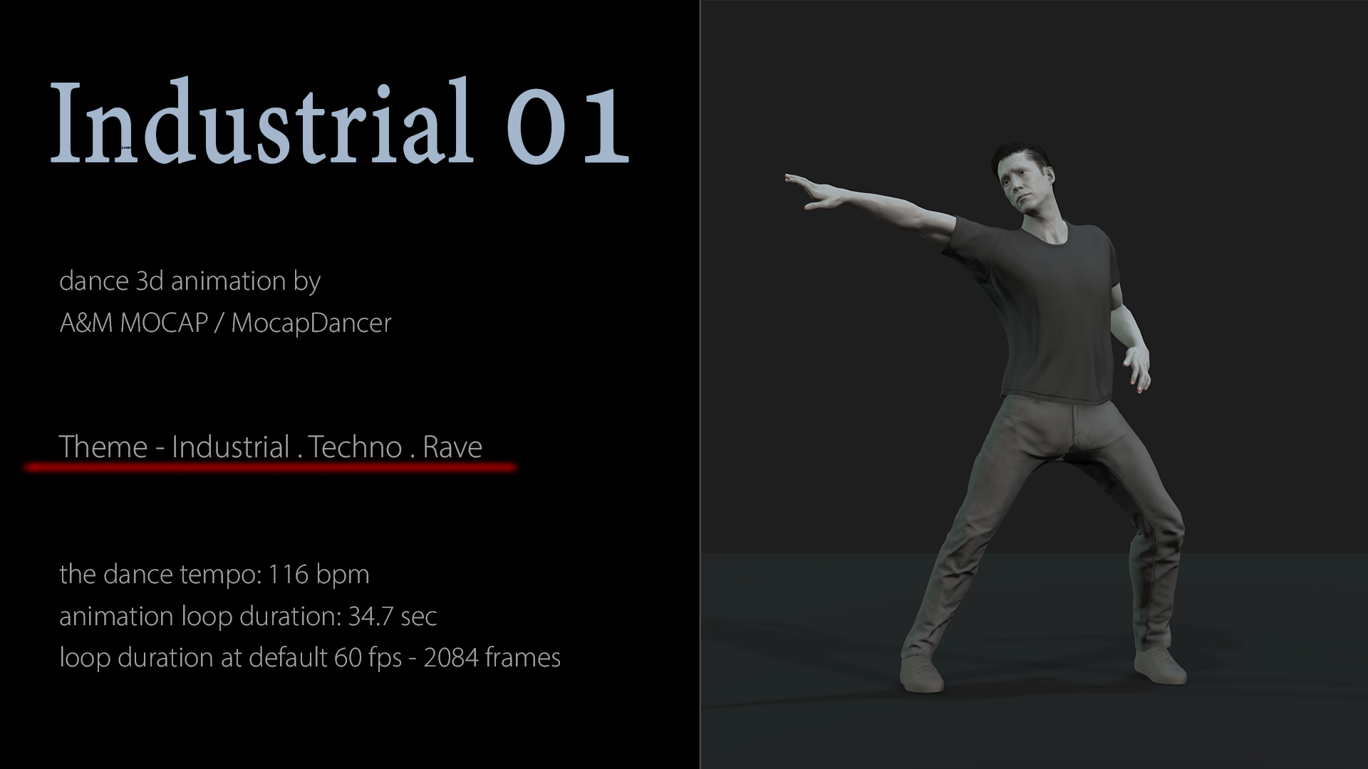 A&M - Industrial 01 (116bpm) - dance animation