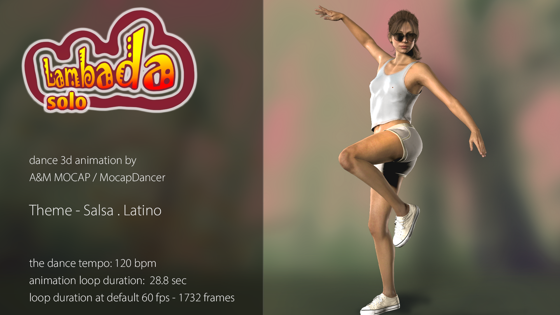 A&M - Lambada Solo (120bpm) - dance animation
