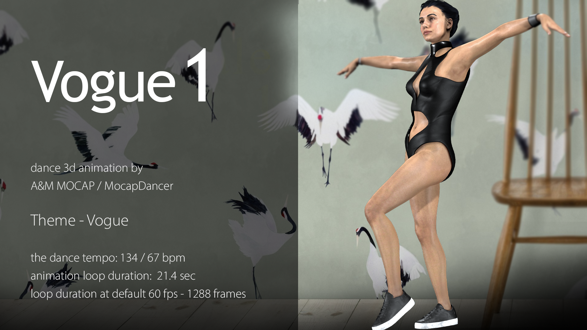 A&M - Vogue 1 (134bpm 67bpm) - dance animation