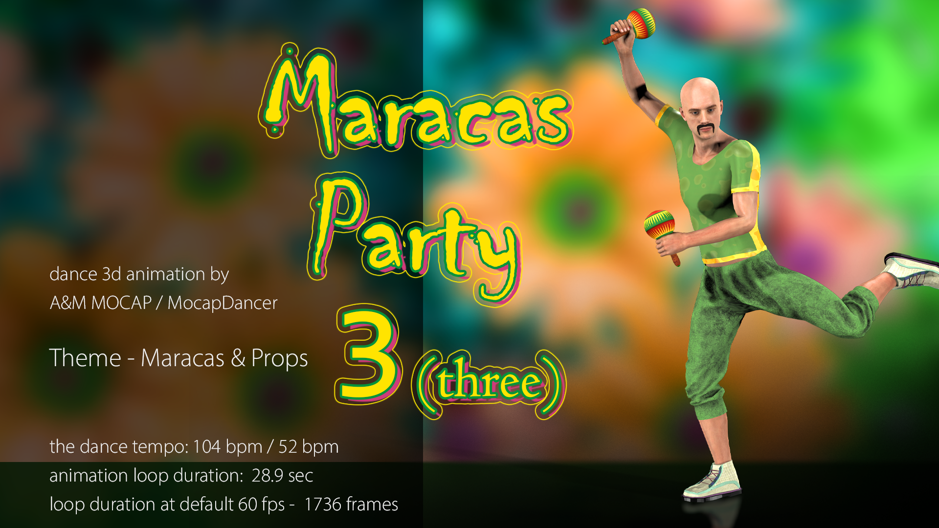 MocapDancer - Maracas Party 3 (dance animation, 104bpm)