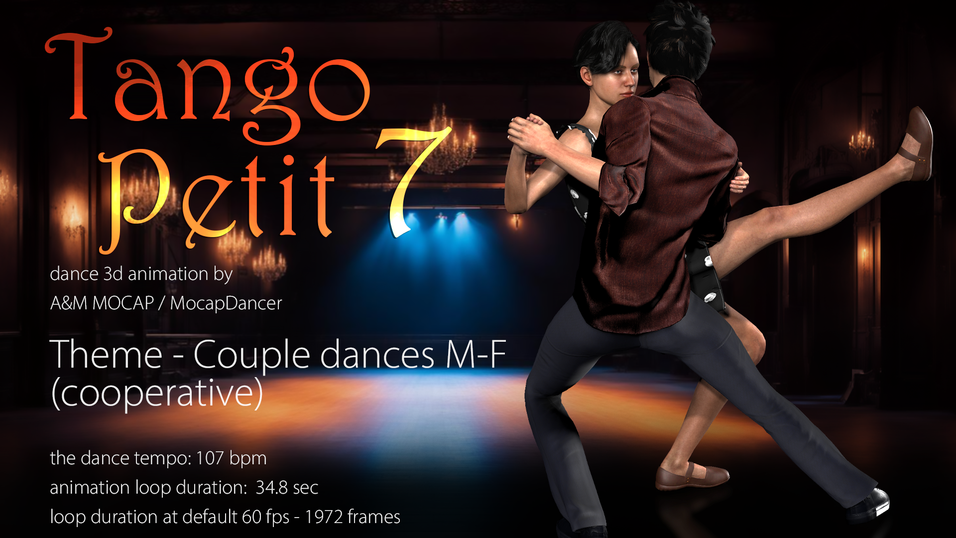 A&M - Tango Petit 7 [couple dance animation, 107bpm] - iClone/Motion ...