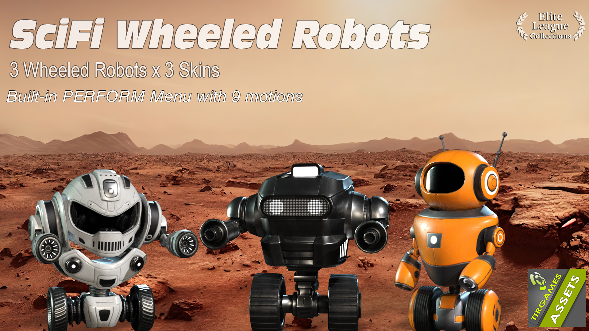 SciFi Wheeled Robots