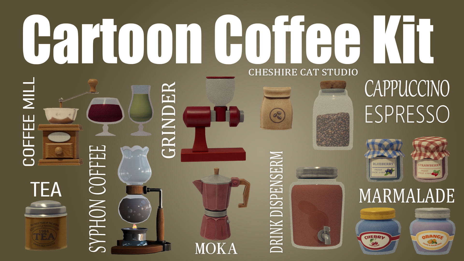 Cartoon Coffee Kit