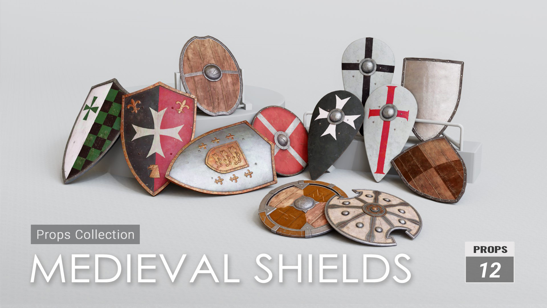 Props Collection - Medieval Shields