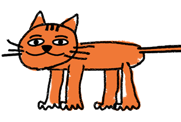 create cartoon character PSD cat