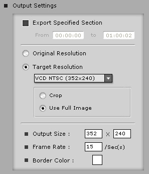 General Output Settings