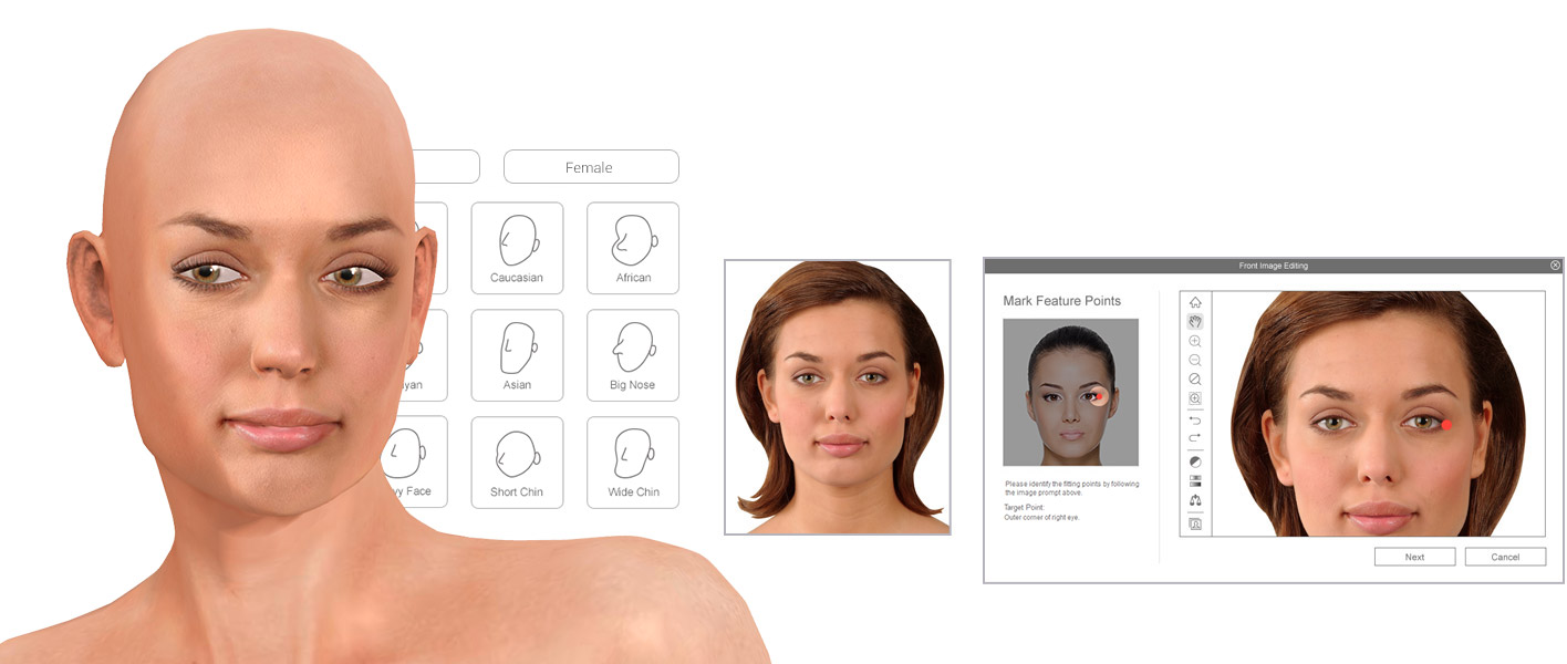 Avatar Maker ~3D model from facial photograph