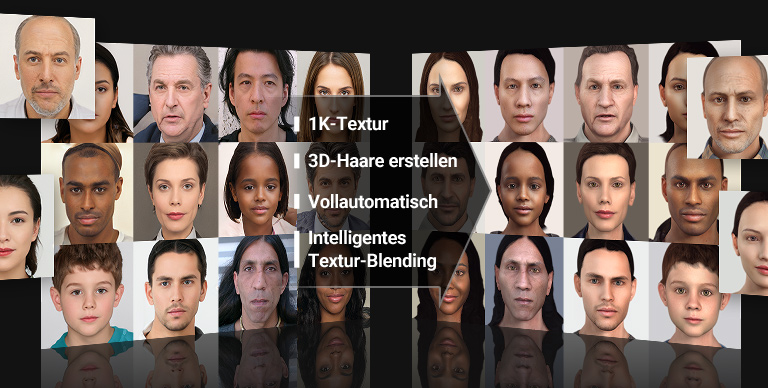 headshot - 3d face and 3d hair creation