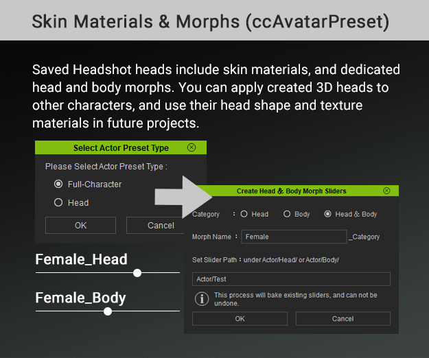 headshot - 3d model and hair library