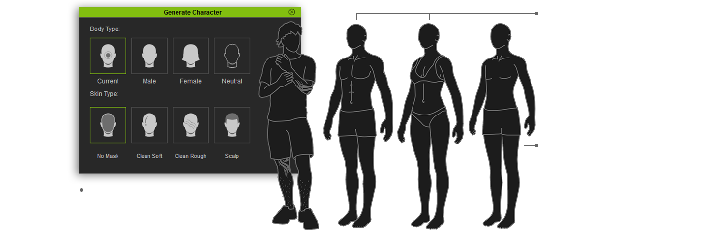 headshot - 3d face body type