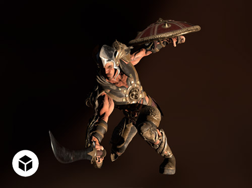 3D character - male, warrior, fighter, medieval