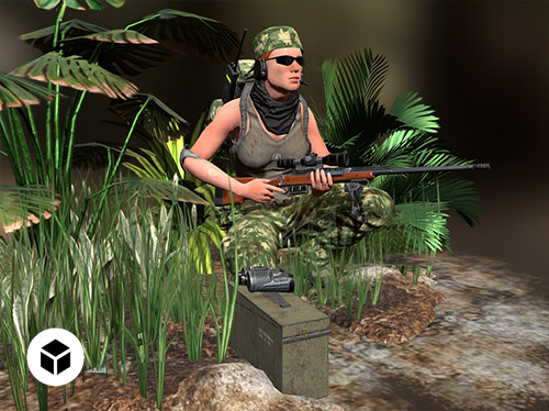 3D character - soldier, army