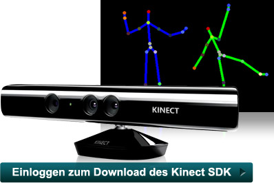 Login to download Kinect SDK Beta