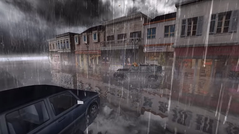360 Video -  Rainstorm