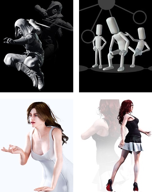 animate Daz character - motion library