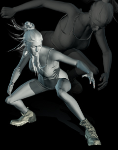 animate Daz character - motion library