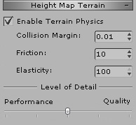 Physics Settings for Height Map Terrain