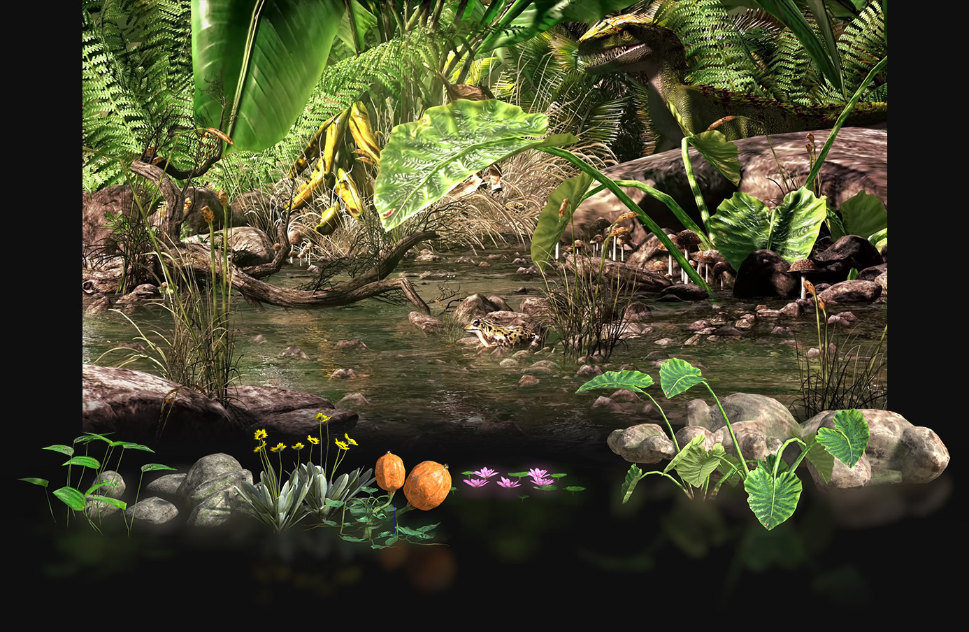 3d scene - jurassic world