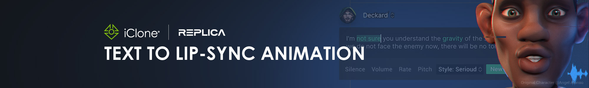 lipsync animation - talking animation from ai voice actor - replica studios