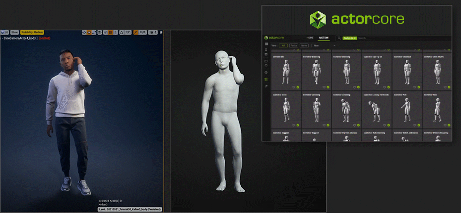 Animate MetaHuman with ActorCore mocap animation