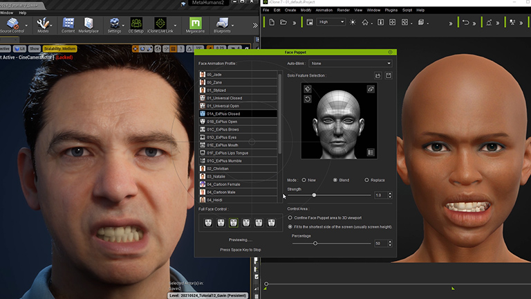 unreal metahuman - facial animation