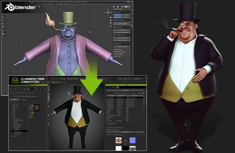 blender 3d animation - Create outfit and accessories in Blender for Character Creator